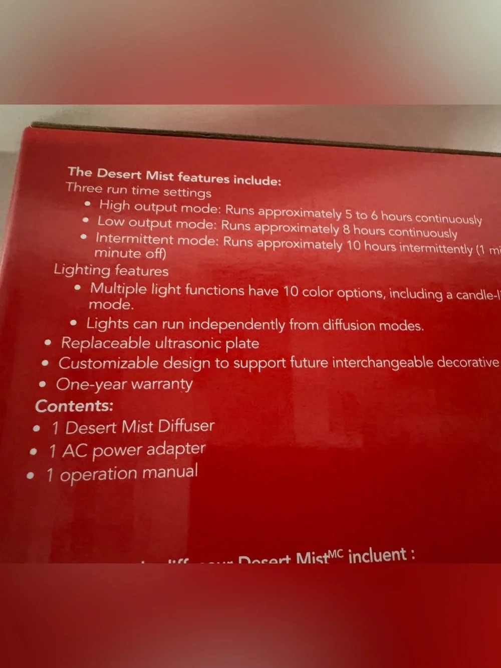 Young Living DESERT MIST Essential Oil Ultrasonic Diffuser NEW in Box